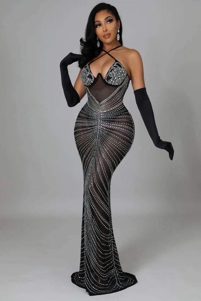 Long Sparkly Evening Gown