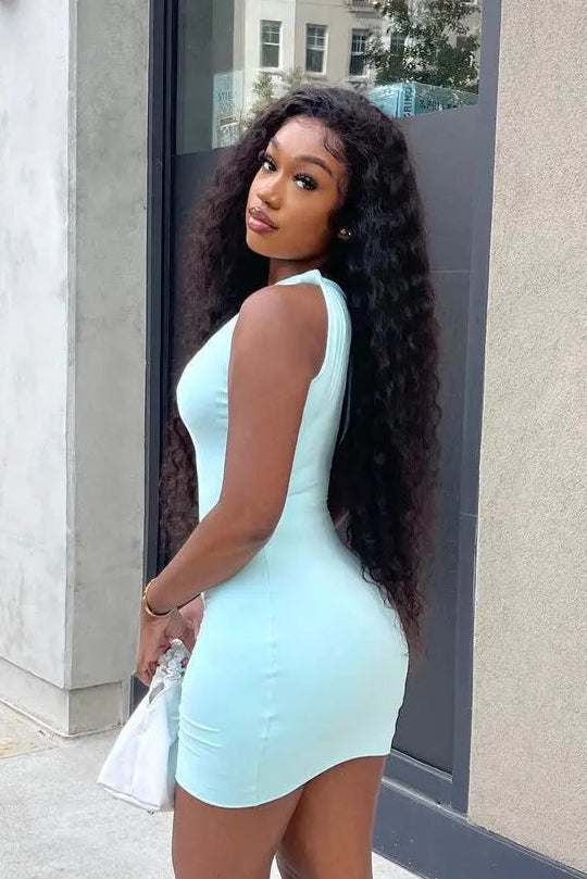 One Shoulder Cutout Mini Dress, Sexy Bodycon Club Outfit