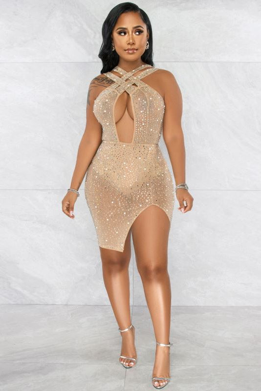 Mini Rhinestone Birthday Dress